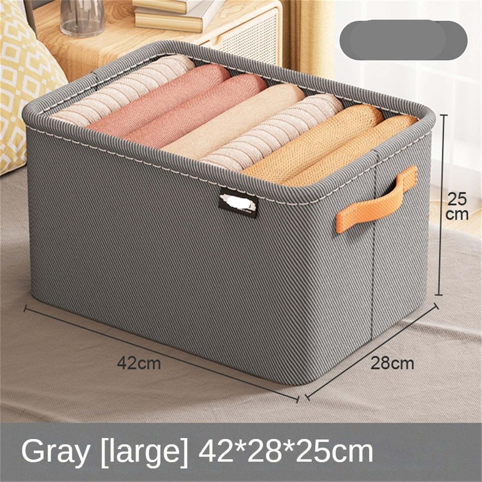 Scatola Di Immagazzinaggio Pieghevole 4 pezzi di articoli for la casa, articoli vari, cesto di smistamento, pieghevole, in lino, organizer, scatola, biancheria intima, calzini, giocattoli, armadi, gua