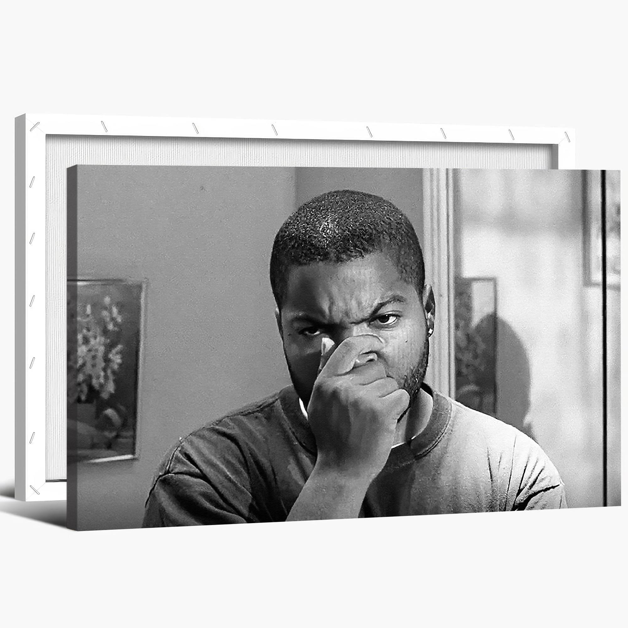 CXVU Funny Bathroom Wall Art, Black and White Vintage Comedy Movies Posters, Funny Toilet Humour Smell Cool Wall Art for Bathroom Canvas Print Framed