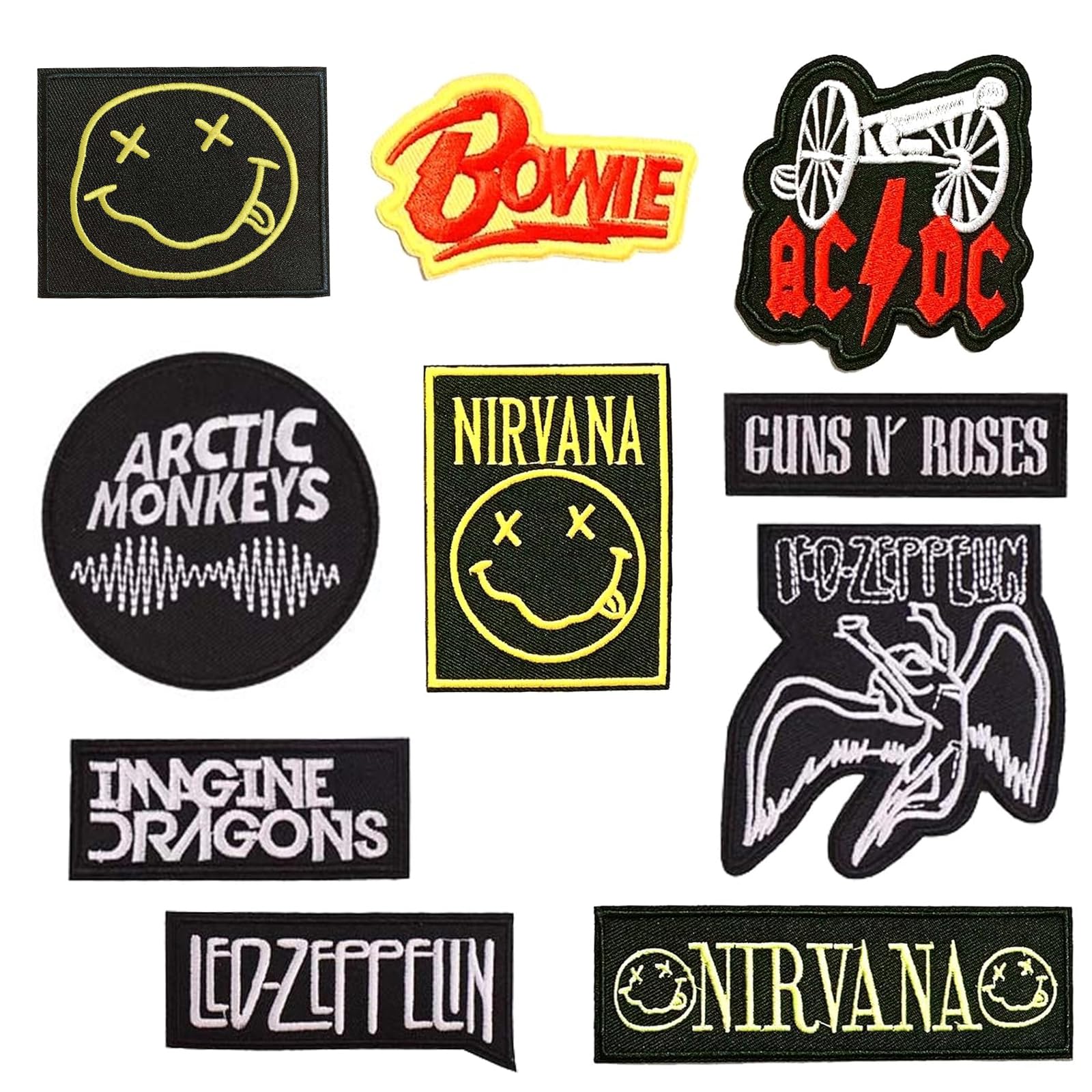 Funnaura 9 PCS Iron on Patches, Sew on Patches for Clothing, DIY Clothes Stickers Applique Embroidered Patch