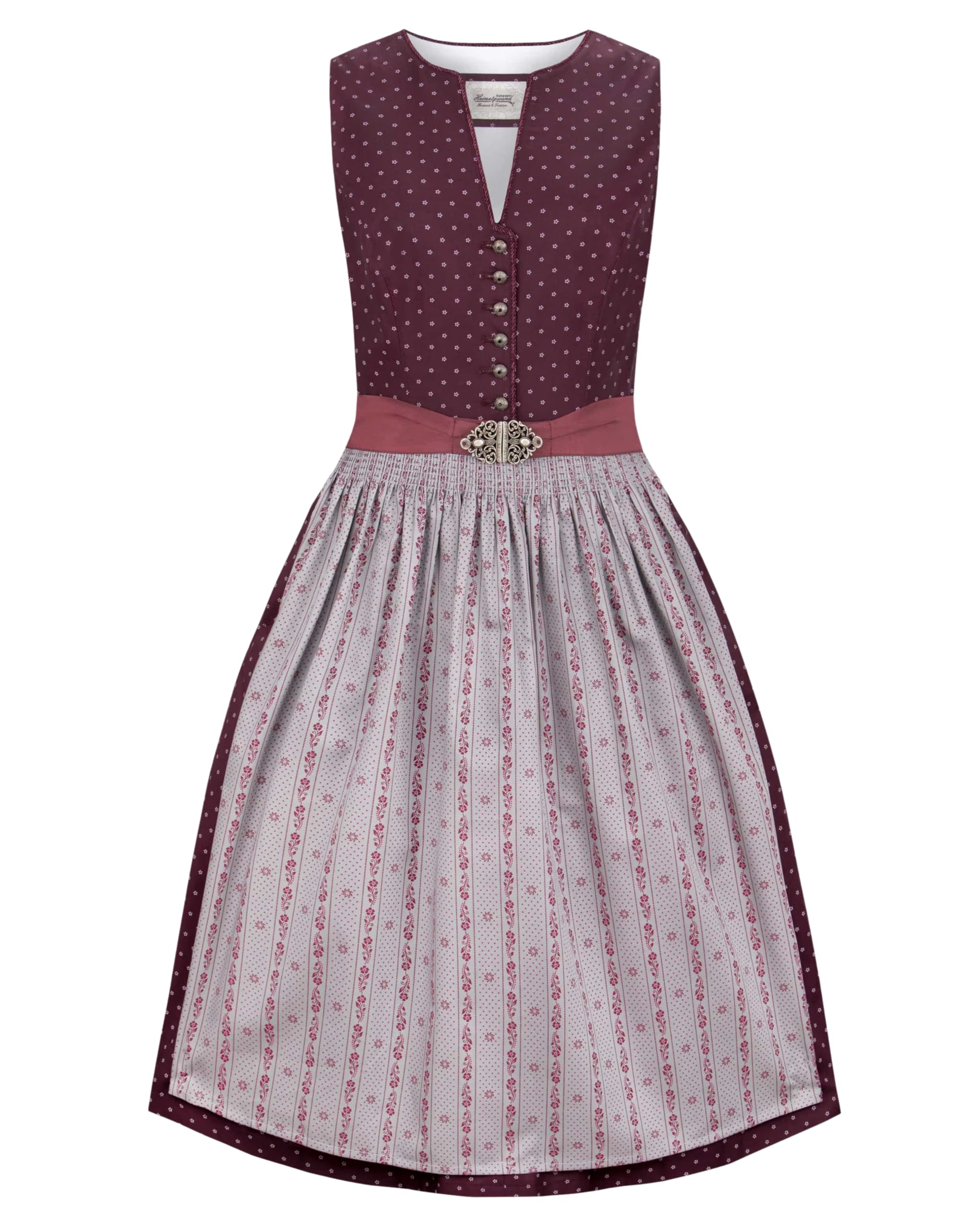 Stockerpoint Damen Dirndl Heidi I Größe 32-48 I Bequemes Trachtenkleid mit Schürze & liebevollen Details I Atmungsaktiv & pflegeleicht I Perfekt für Trachten & Festlichkeiten