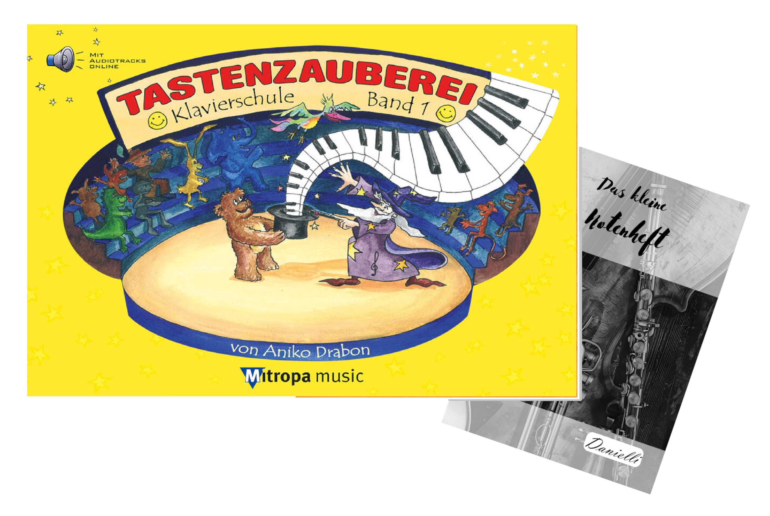 Danielli Aniko Drabon: Tastenzauberei Band 1 - die beliebte Klavierschule, Ausgabe mit Ringbindung, Online-Audio und Notenheft, 9789043169707, 1285-05-404M