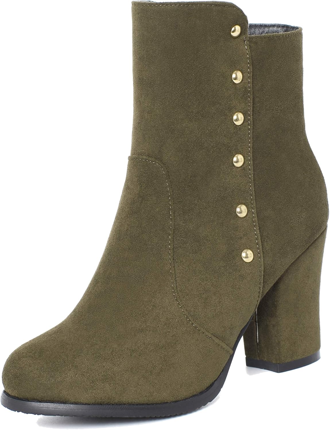 Lola Cruz Suède laarzen met blokhak en ritssluiting Beige