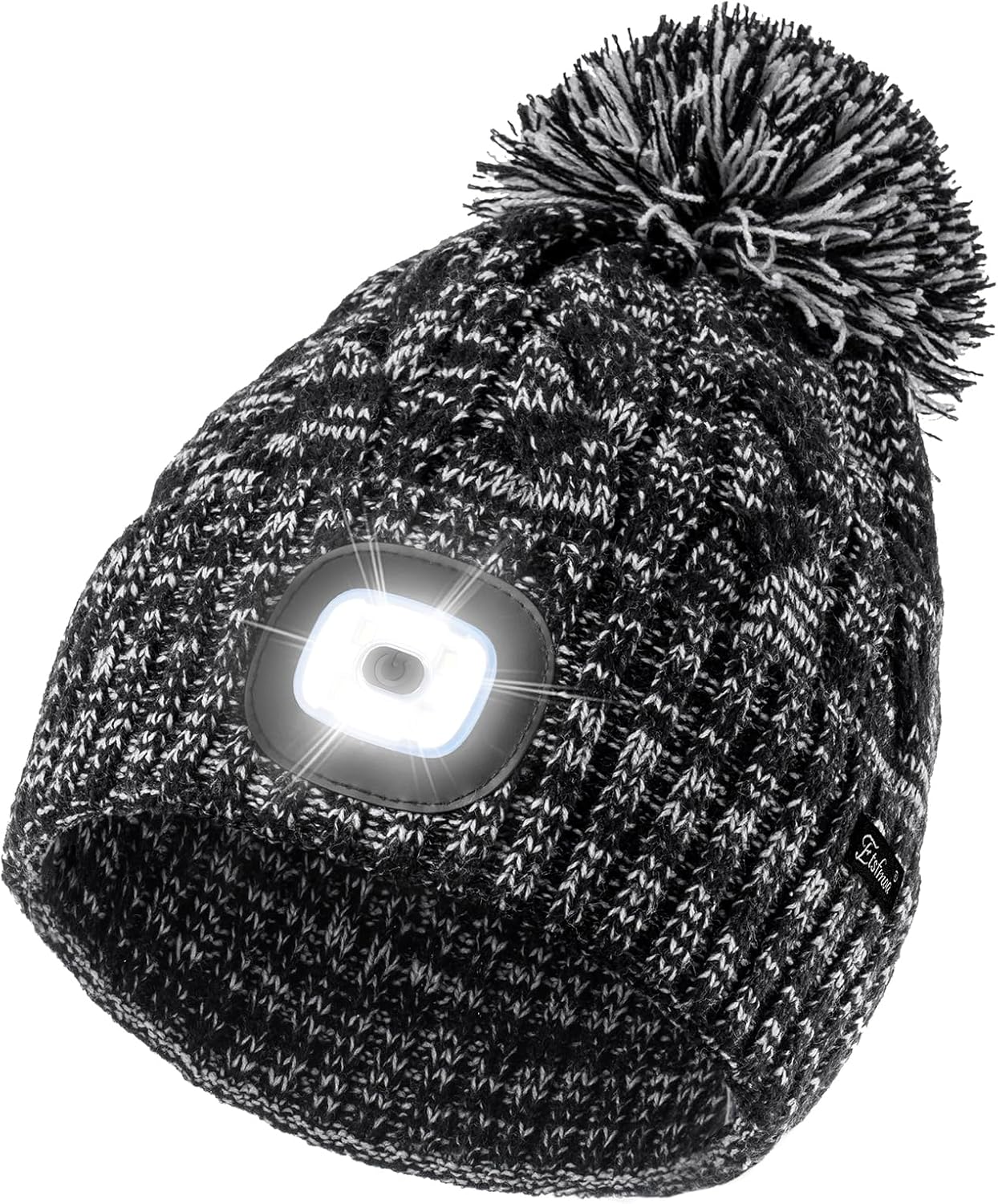 Etsfmoa Unisex Winter Beanie with The Light,Gifts for Men and Women,USB Rechargeable Headlamp Hat