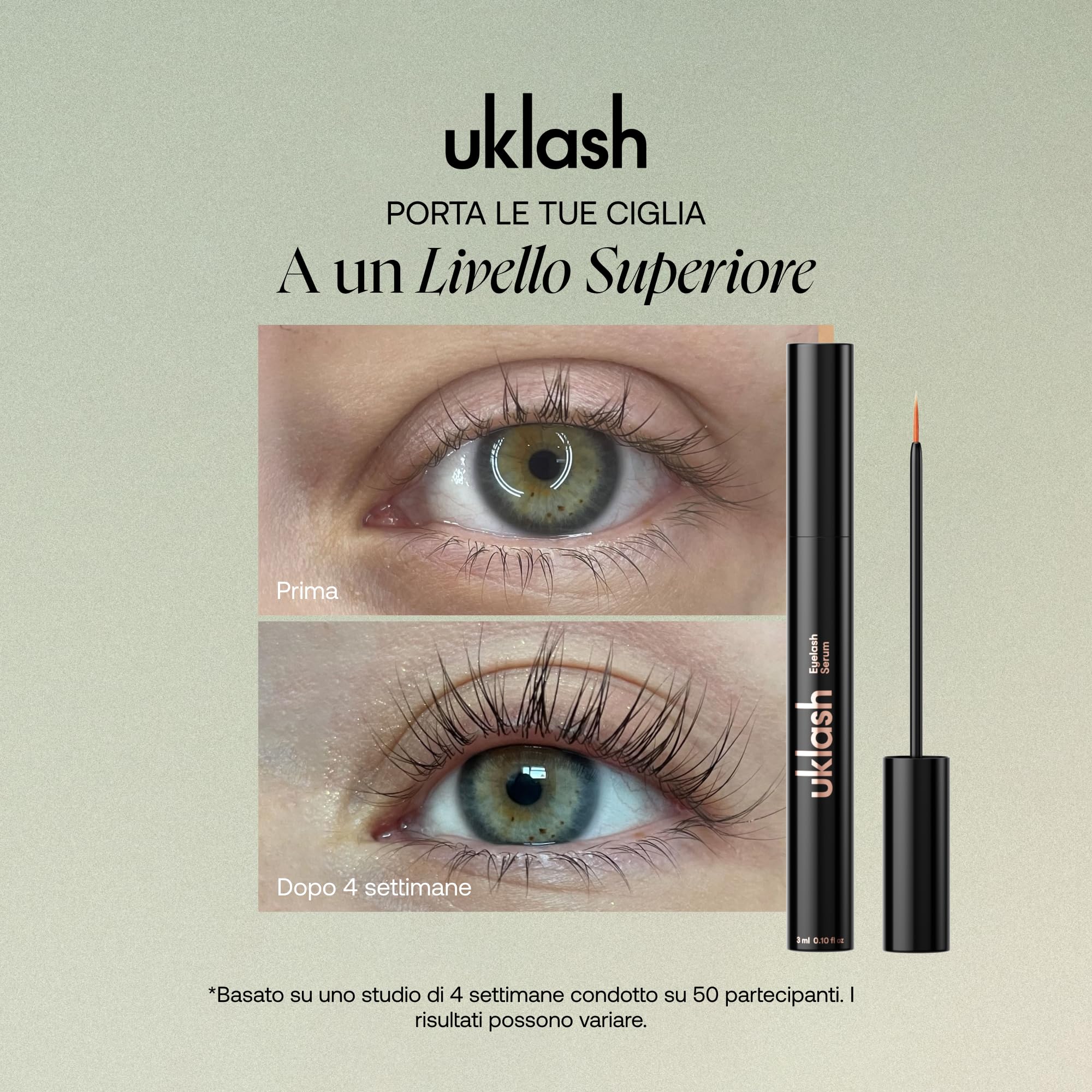 UKLASH Siero Ciglia Allungante - Per Ciglia Più Lunghe e Piene, 3 ml, Formula Clinicamente Testata, Per Ciglia ed Estensioni Naturalmente Più Lunghe. Vegano e Cruelty-free | Formula clinicamente testata per ciglia ed estensioni naturalmente più lunghe. 10