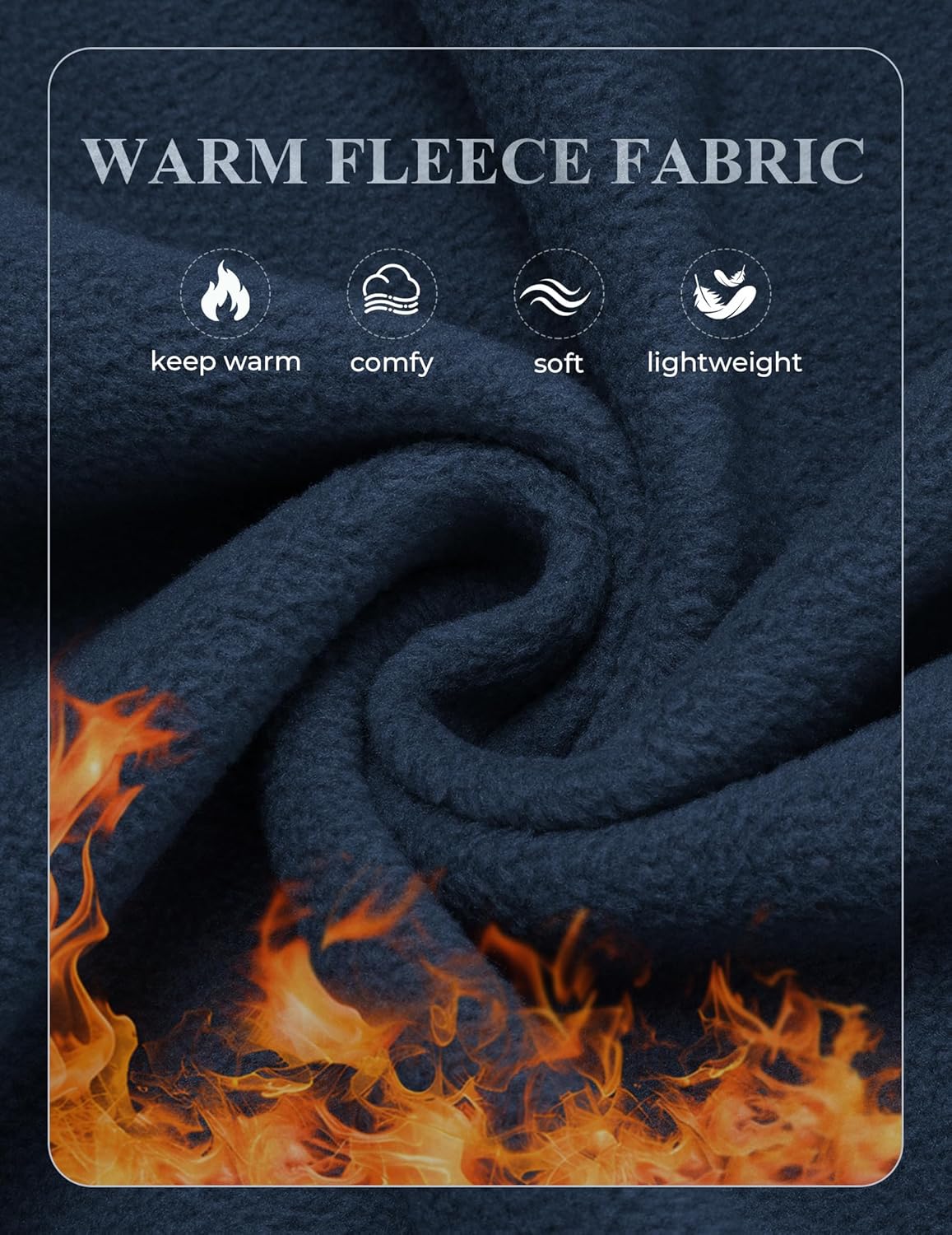 COOFANDY Men's Fleece Jackets Full Zip Raglan Long Sleeve Lightweight Casual Outdoor Warm Jacket Coat with Pockets - Image 4