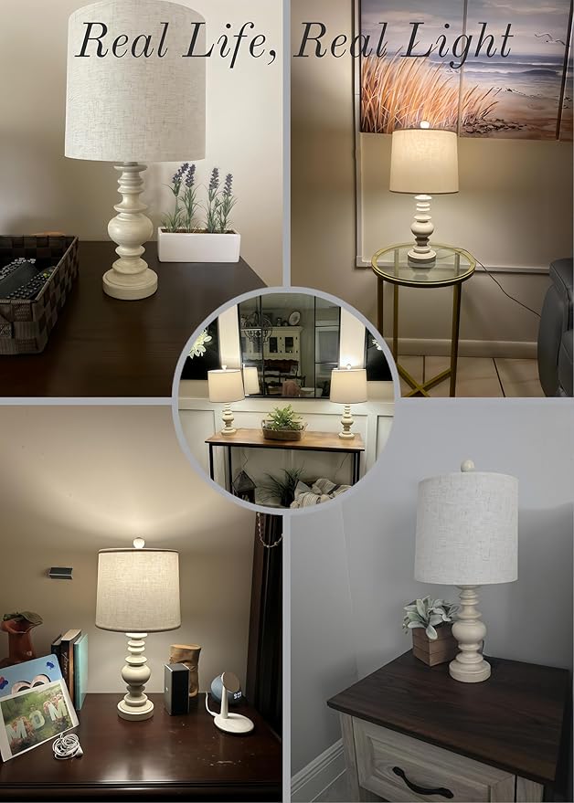 Lámpara de Mesa BOBOMOMO Tradición 20.5" Rústica, Set de 2 miniatura 5