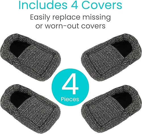 Miniatura 7 de Vive Walker Ski Glide Covers 4 piezas  Accesorios para caminantes plegables  Tapas de repuesto acolchadas extraíbles resistentes para personas