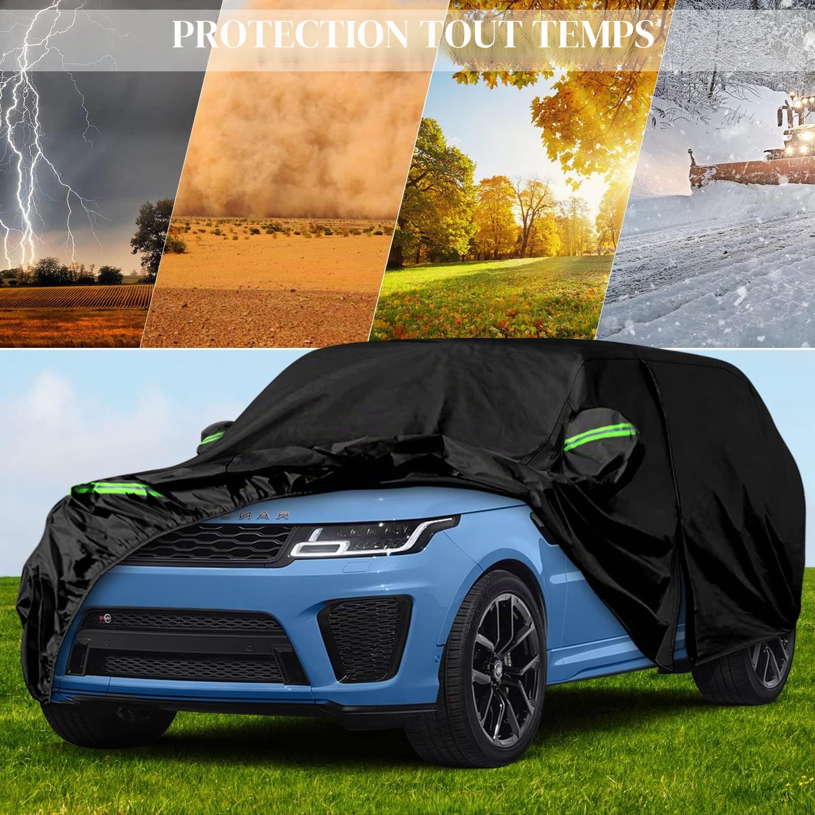 Bâche de protection imperméable pour Land Rover Range Rover Sport 2005-2024, housse de protection de voiture pour l'extérieur, hiver, été, soleil, neige, pluie, poussière