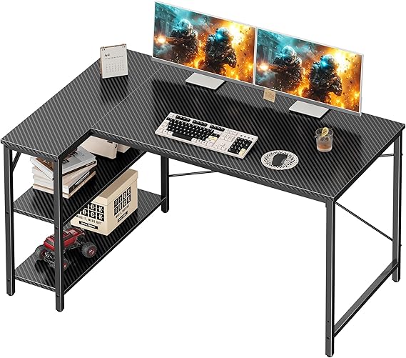 L Shaped Desk, 39 Inches Computer Desk With Reversible Storage - View #4
