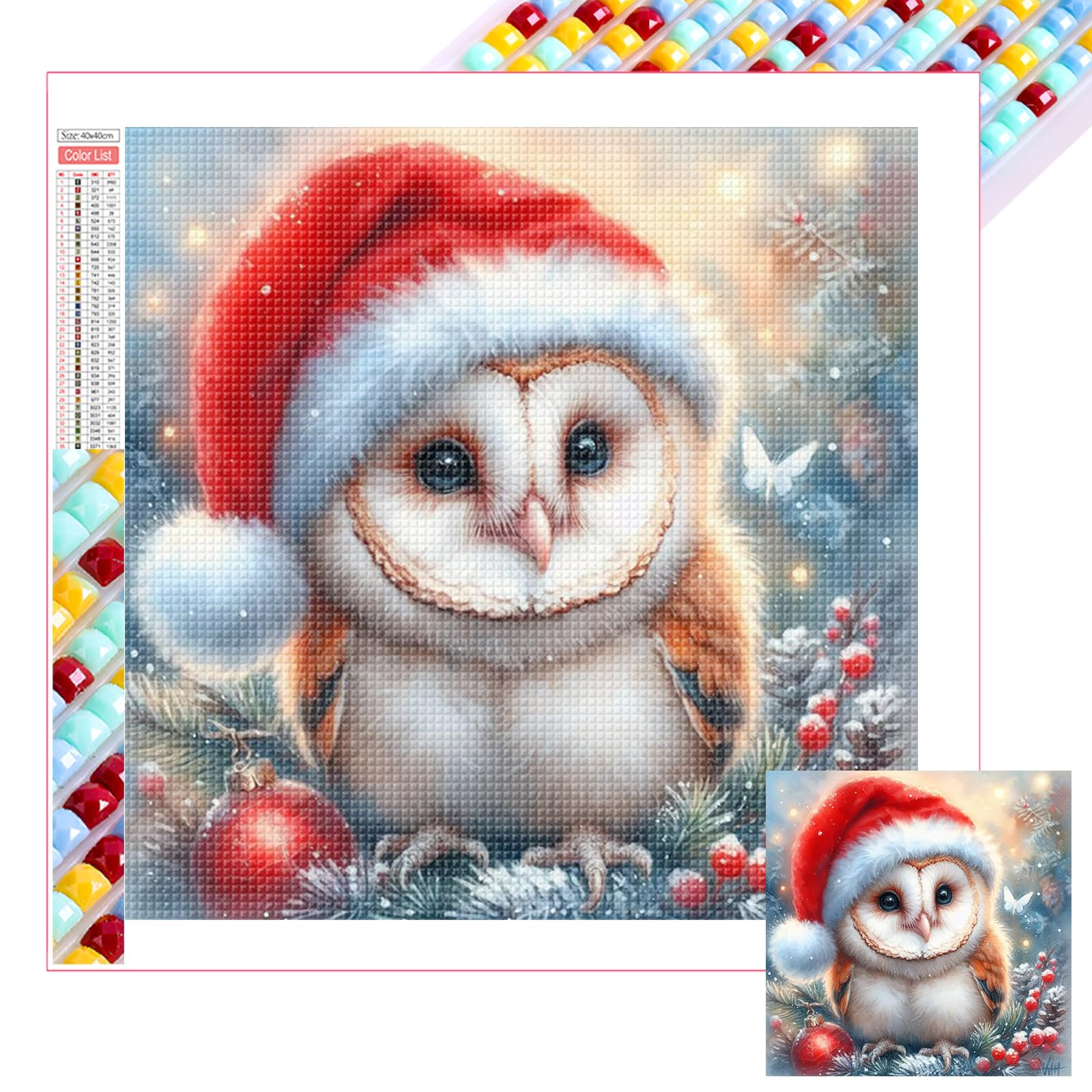 Poetrydraw Owl 5D Diy Full Square Drill Diamond Art Painting Kits For Adults Beginners Home Decor Diamond Art Gem Art Kits Diamonds Paintings Gem Art 13.78X13.78inch (Zqa6556)