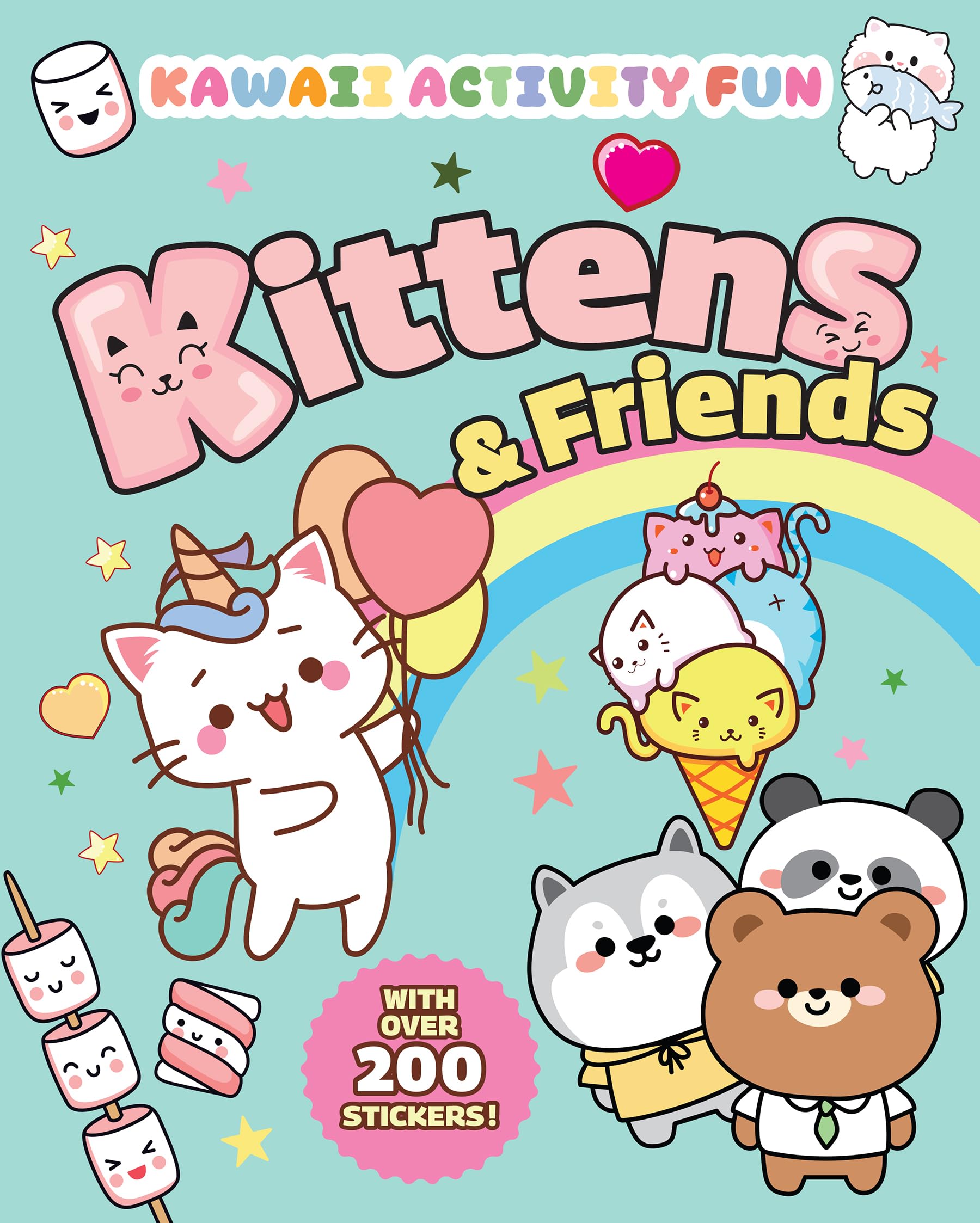 Kittens & Friends: Kawaii Activity Fun (With Over 200 Stickers!) (Dover Children's Activity Books)