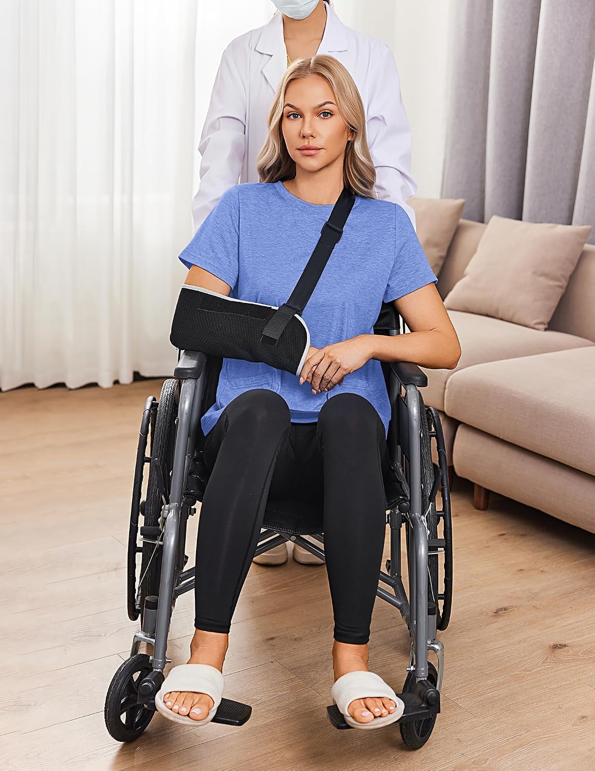 Deyeek Post Surgery Shirts for Women Tear Away Snap Open Back Top Hospital Shirts Short Sleeve Adaptive Clothing with Pockets