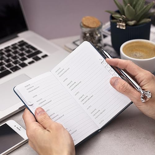 Miniatura 6 de Clever Fox Libro de contraseñas de segunda edición pequeño  Guardián de contraseñas de bolsillo con pestañas alfabéticas  Cuaderno de direcciones de