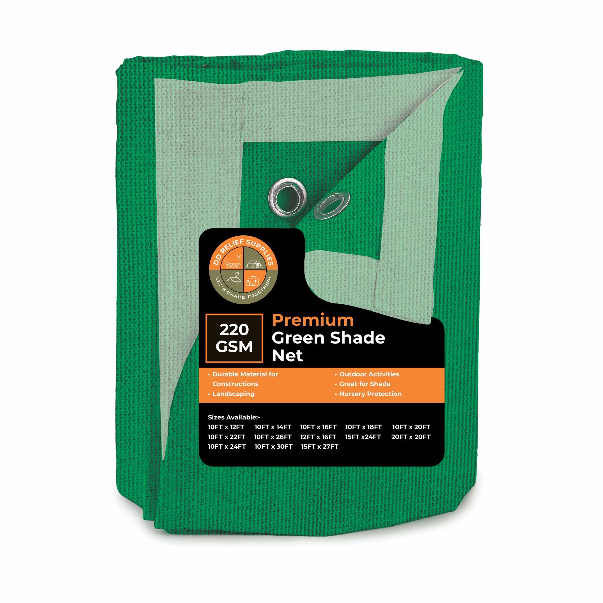 Heavy Duty Green Shade Net Tarp, Multipurpose Green Protective Cover with 75% UV Sun Protection, Agro Net for Green House, Balcony, Gardening, Fences, Canopy, Garden Netting, 24' x 15'-image-41