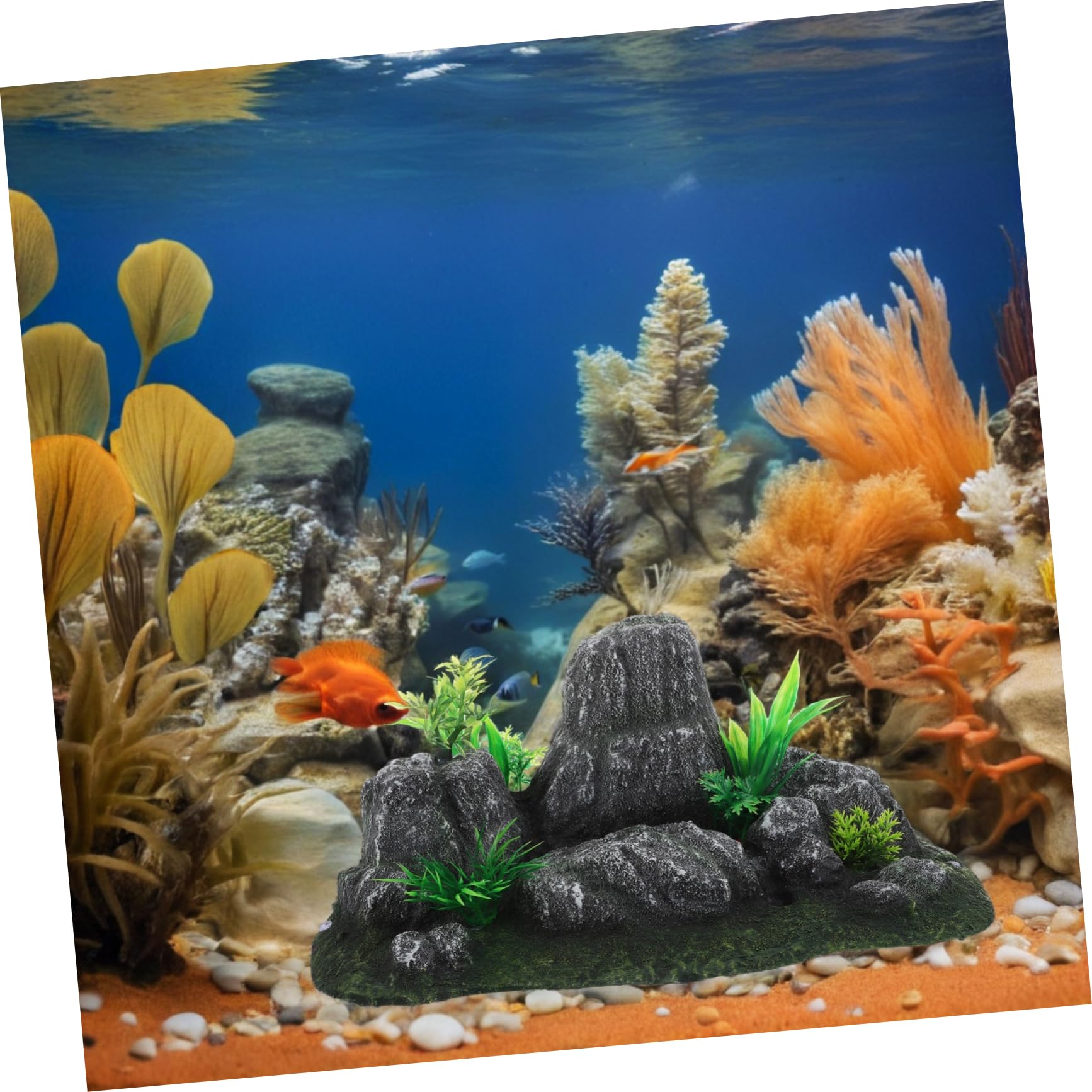 Toyvian Adorno Acuario Artificial Decoración De Rocalla Resina Cueva para Bettas Decoración Acuario
