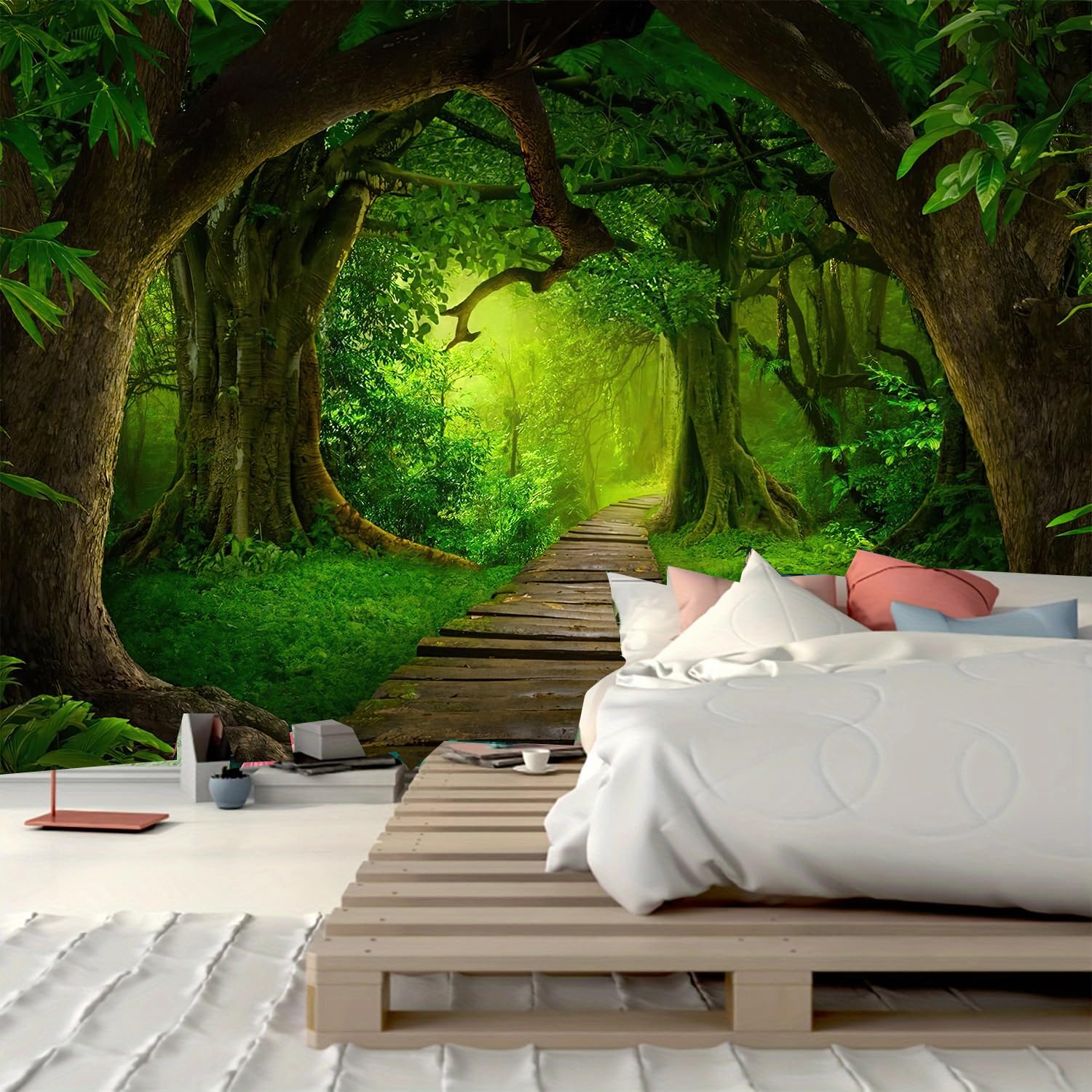 FENDROM Nature Tree Cave Tapestry Rainforest Wall Hanging Landscape Jungle Creek Psychedelic Tapestry for Bedroom Living Room Dorm