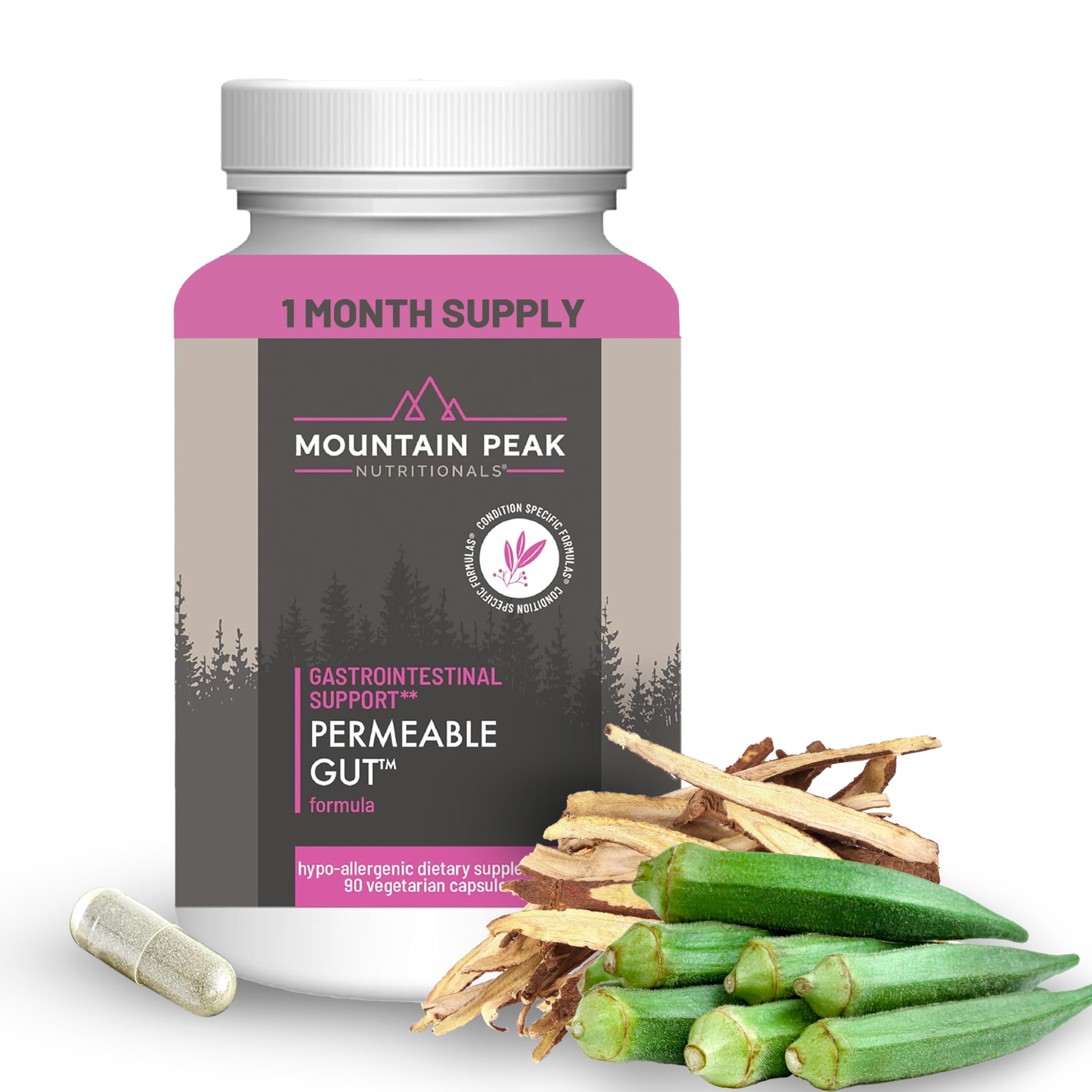 Mountain Peak Nutritionals Permeable Gut Formula Leaky Gut 90ct 90 Count (Pack of 1)