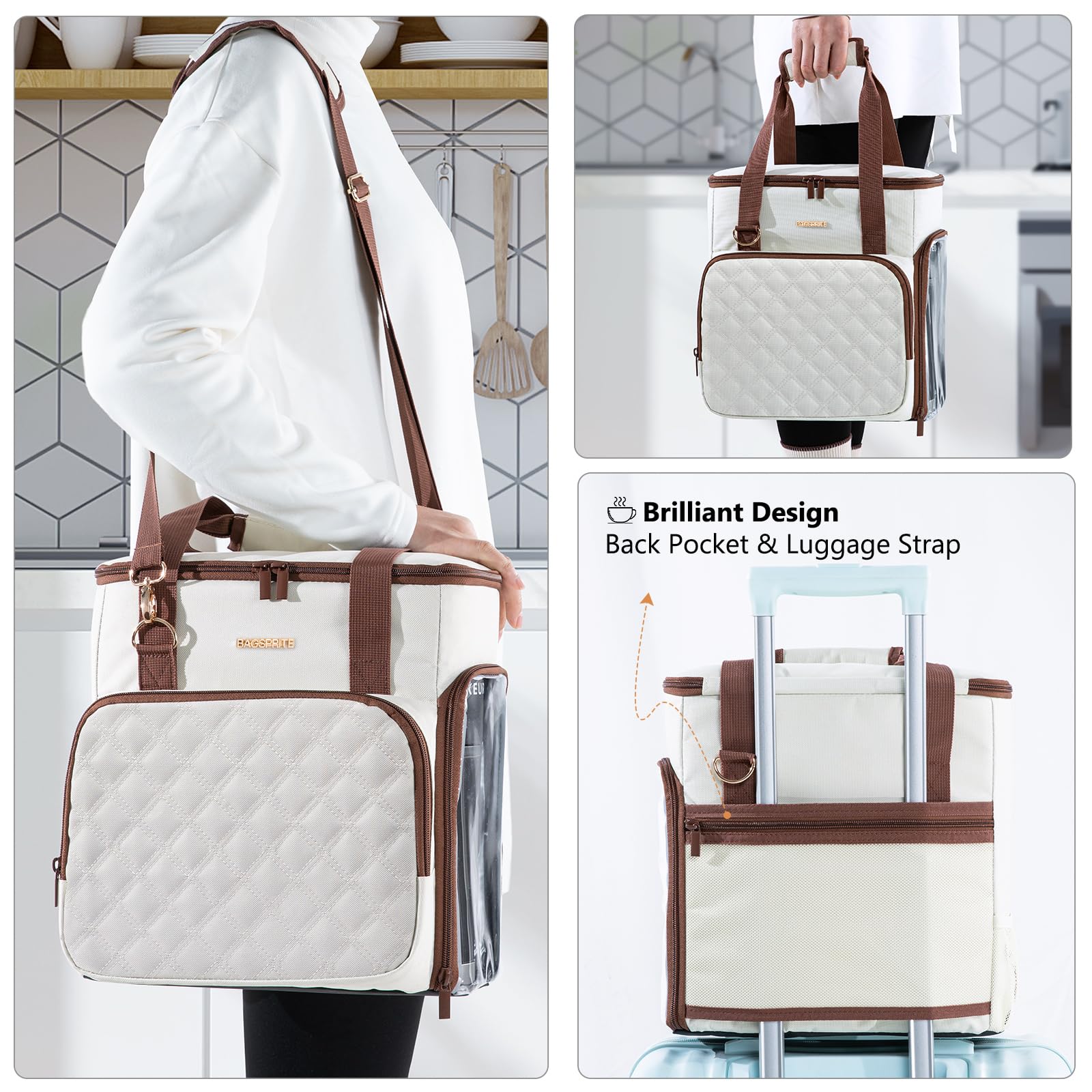 BAGSPRITE Bolsa de viaje para cafetera compatible con Keurig K-Mini o K-Mini Plus, funda de transporte para cafetera de una sola porción