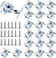 Bonuci 20-Pack Silver Double Roller Cabinet Door Latches with Spear Strike - Durable Catches for Kitchen, Closet, RV Doors