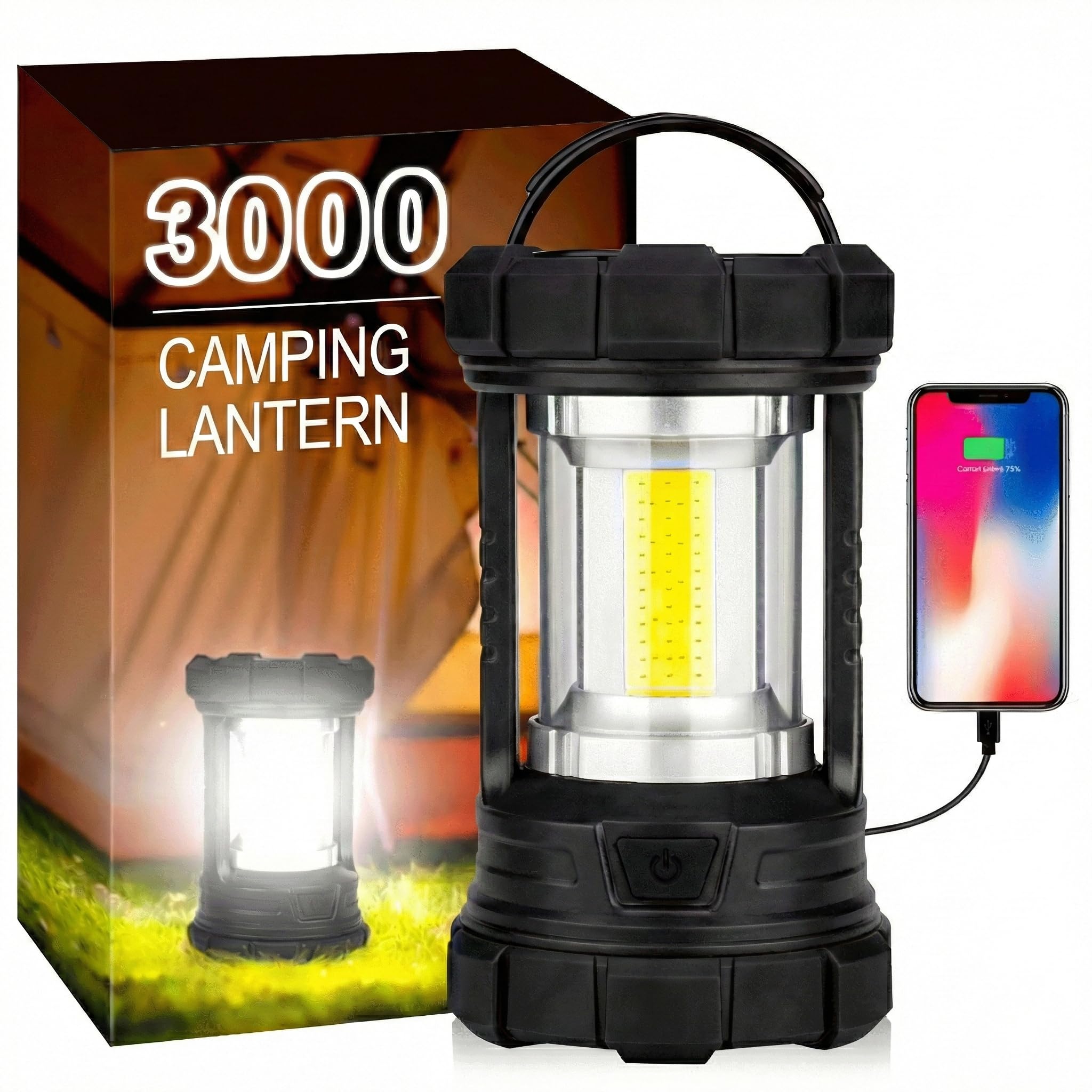 Amazon.com: elesall Camping Lantern, 3000LM LED Rechargeable