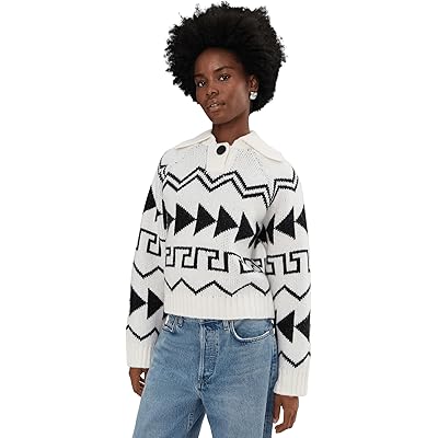 Sanctuary Below Zero Fairisle Popover chalk and black fairisle