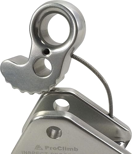 Miniatura 9 de Arborist - Agarradera de cuerda, leva extraíble, perno fijo y tuerca, ajustador de línea abatible, tamaños de cuerda de 716 a 58 pulgadas, ver