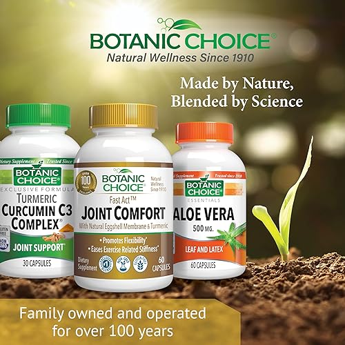 Miniatura 6 de Botanic Choice Confort articular de acción rápida con membrana de cáscara de huevo natural NEM, curcumina de cúrcuma, bioperina y corteza de sauce