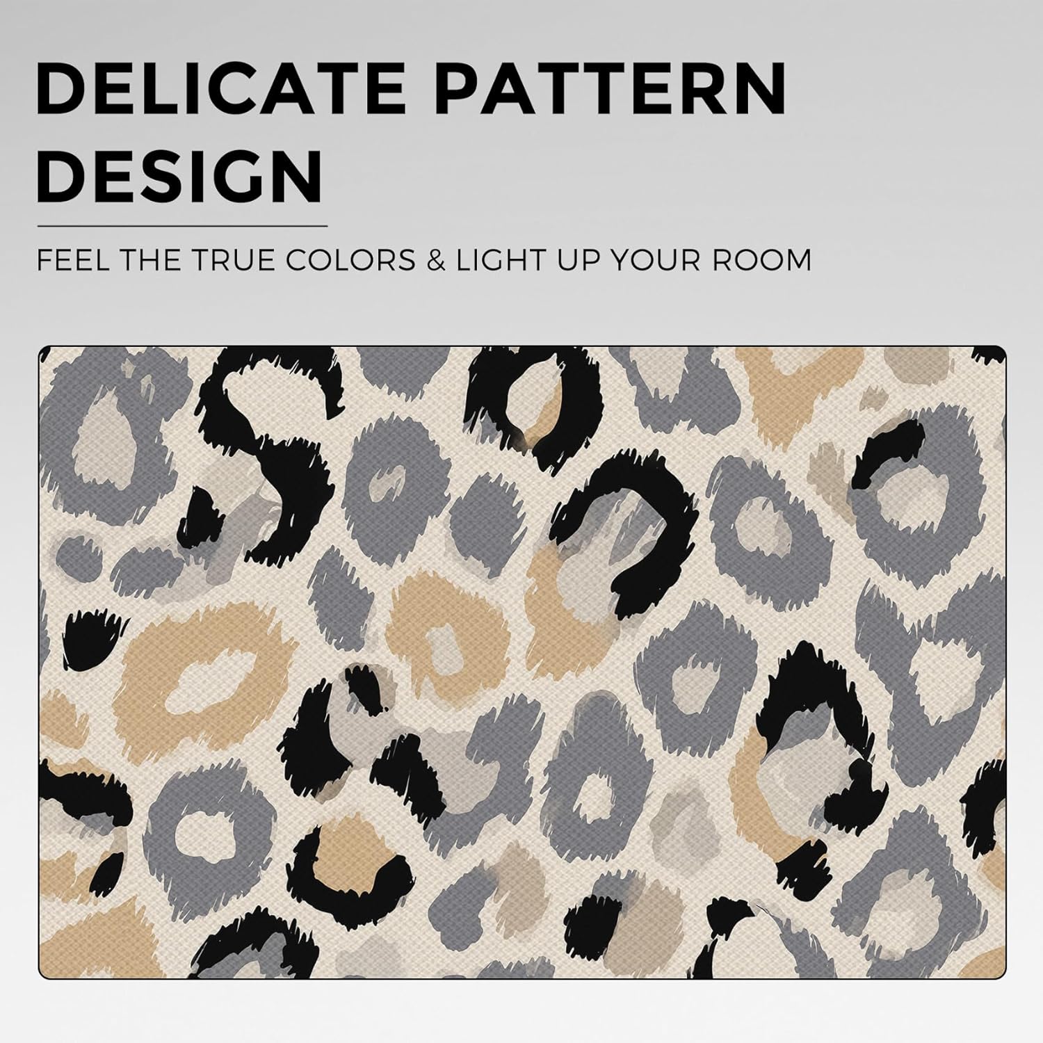 Leopard Curtains 72 Inches Long, Cheetah Print Wild Blackout Curtains for Living Room 2 Panels Set, Wildlife Window Treatments Drapes Divider Curtain Q&-12