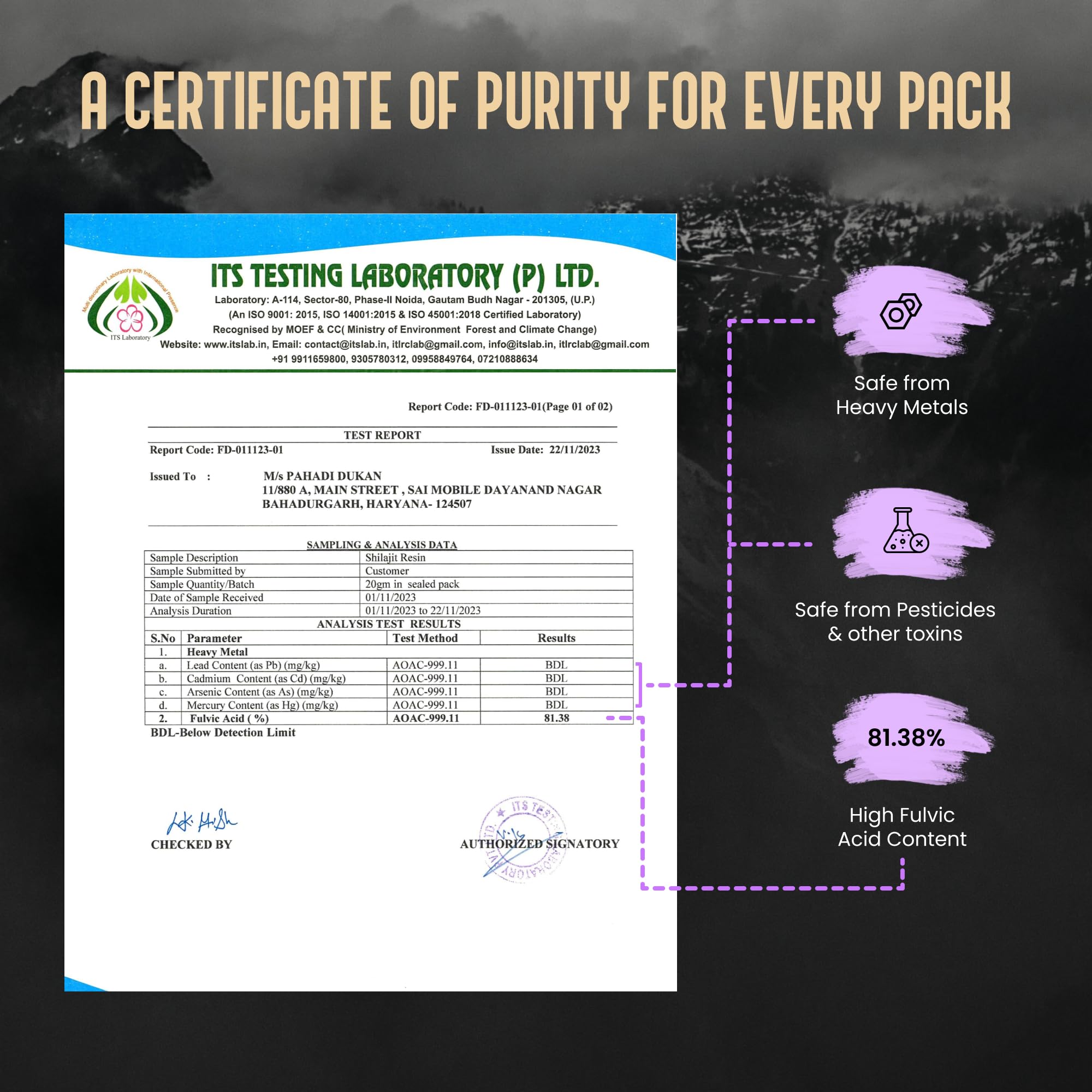 My Pahadi Dukan 100% Pure Ladakhi Shilajit Resin 40g, Authentic Pure Himalayan Shilajit, High Fulvic Potency, Natural Strength & Stamina Booster, Energy & Immunity Support, Lab-Tested Quality