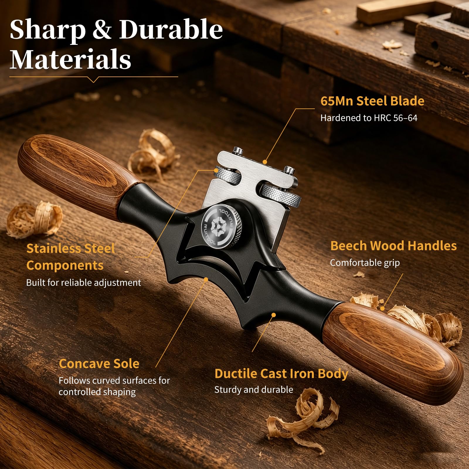 RUITOOL Spokeshave - Shape Round Wood -6 RUITOOL Spokeshave - Shape Round Wood -6