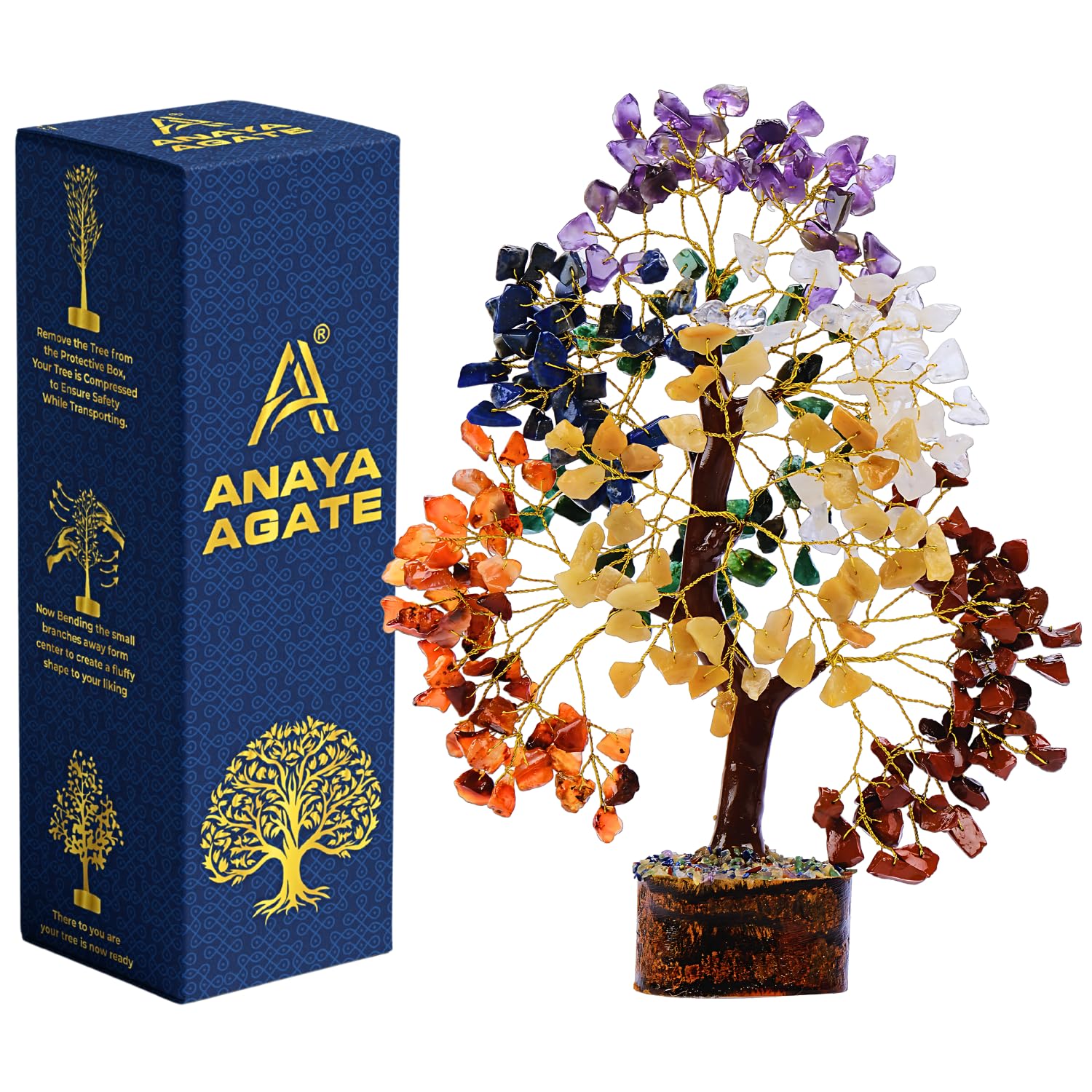 7 Chakra Crystal Tree of Life Handmade Healing Crystals and Crystals and Healing Stones Money Tree for Home