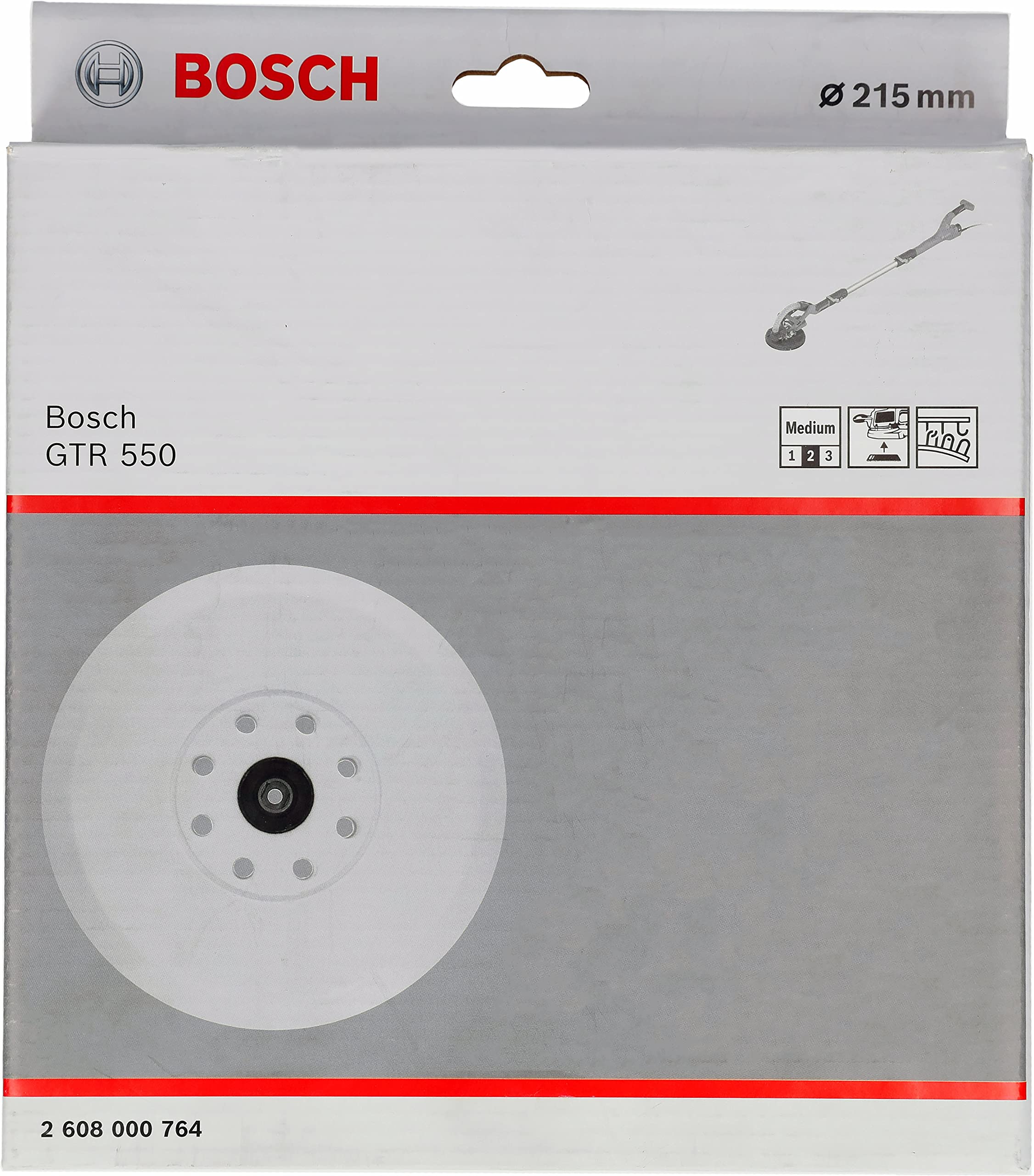 Bosch 1x Stützteller Medium Ø 215 mm Professional GTR 550, Zubehör Trockenbauschleifer
