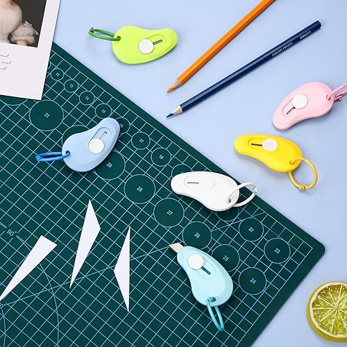 Miniatura 6 de 6 piezas de mini cuchillos utilitarios, cortador de cartas, abridor de cartas, cuchillos de bolsillo, mini diapositivas abiertas para letras
