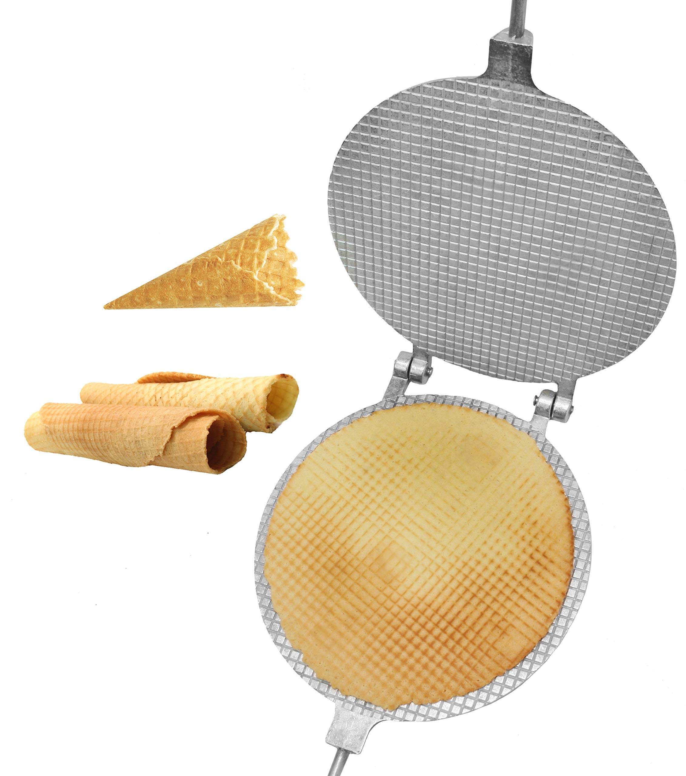 Cornet de crème glacée pour gaufrier de forme ronde