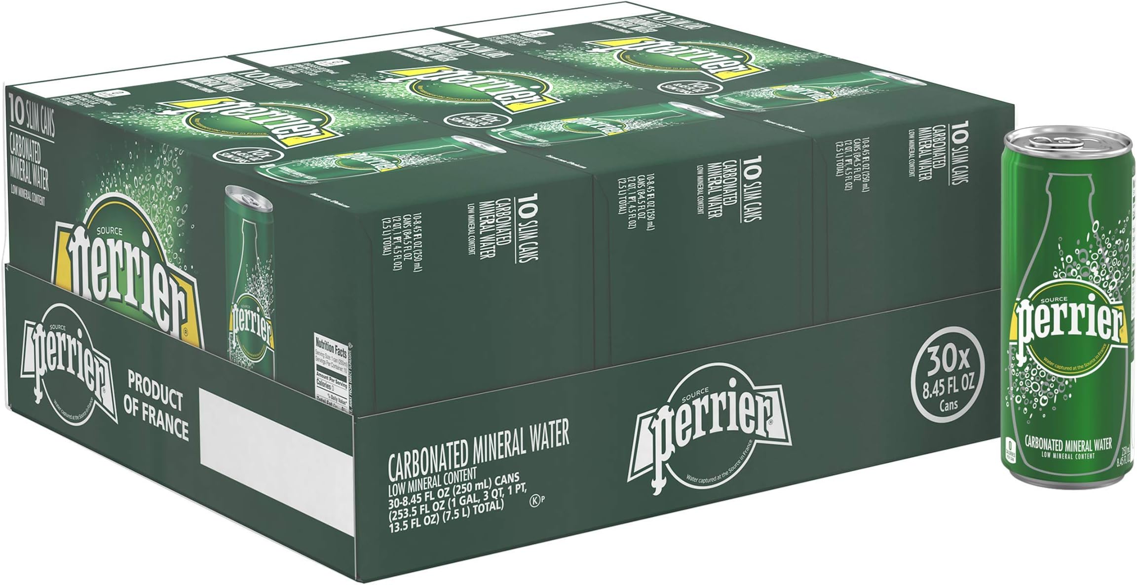 Sparkling Water Slim Can - 30 x 250 ml, 7500.0 millilitre