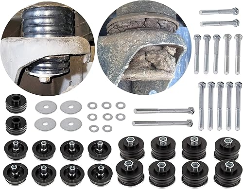 MIKODA Bujes de montaje en cabina soportes de cama bujes de montaje de carrocería compatibles con Ford Super Duty F250 F350 2008-2016 2WD 4WD negro