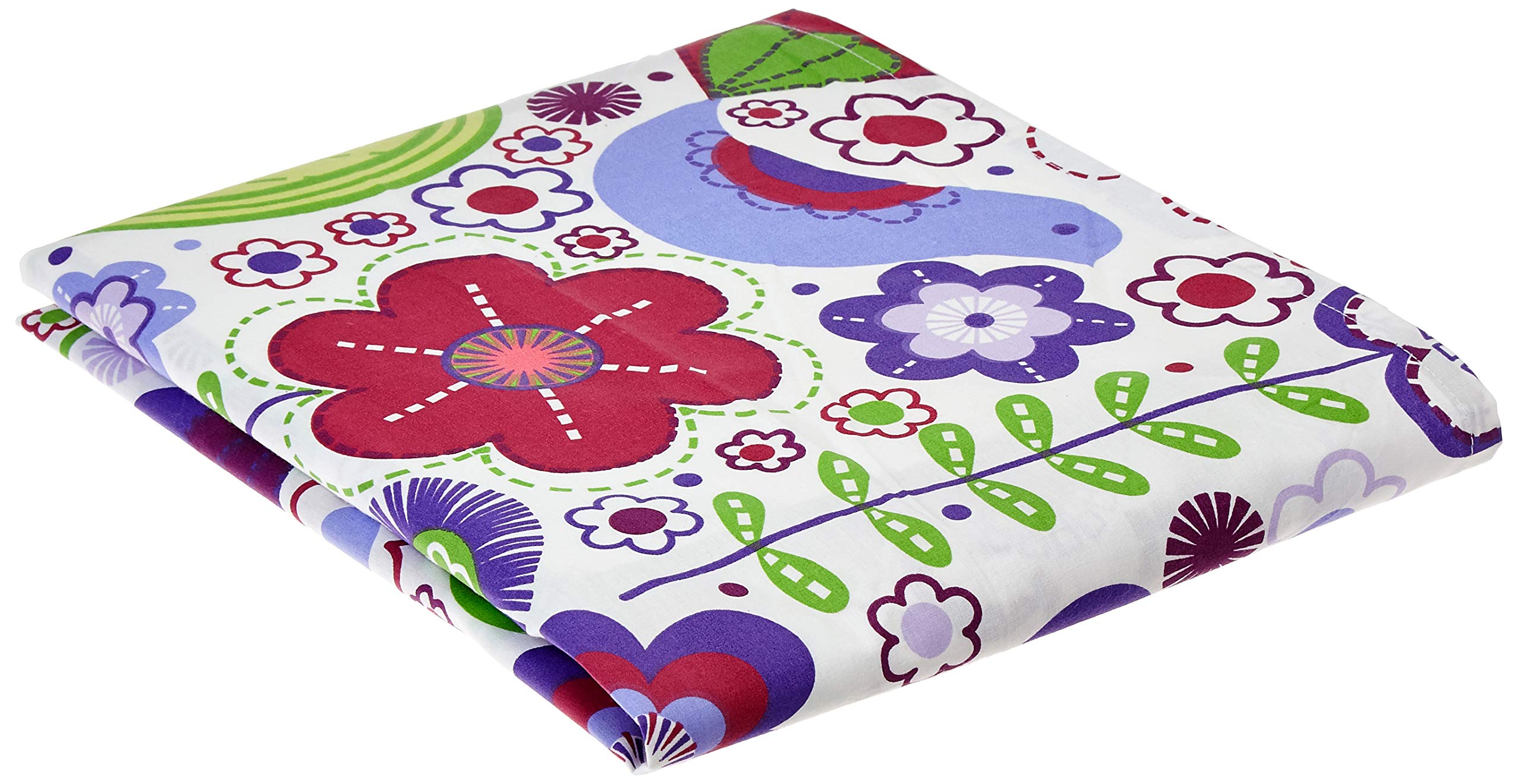 Bacati Asia Botanical Crib Fitted Sheets, 2 Pack (Multicolor) (305.0mm L X 254.0mm W)