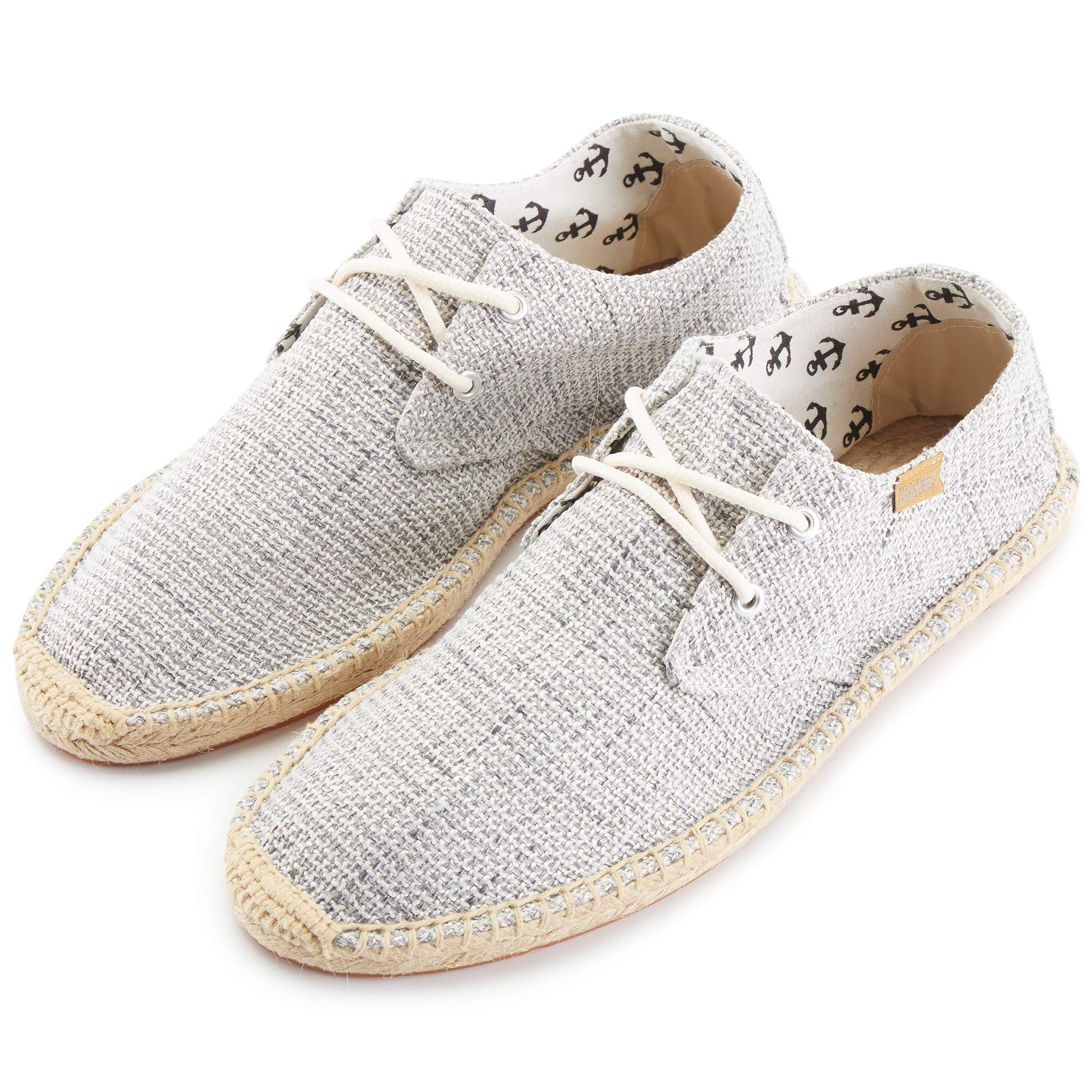 Alexis Leroy - Espadrillas da uomo con punta chiusa e lacci