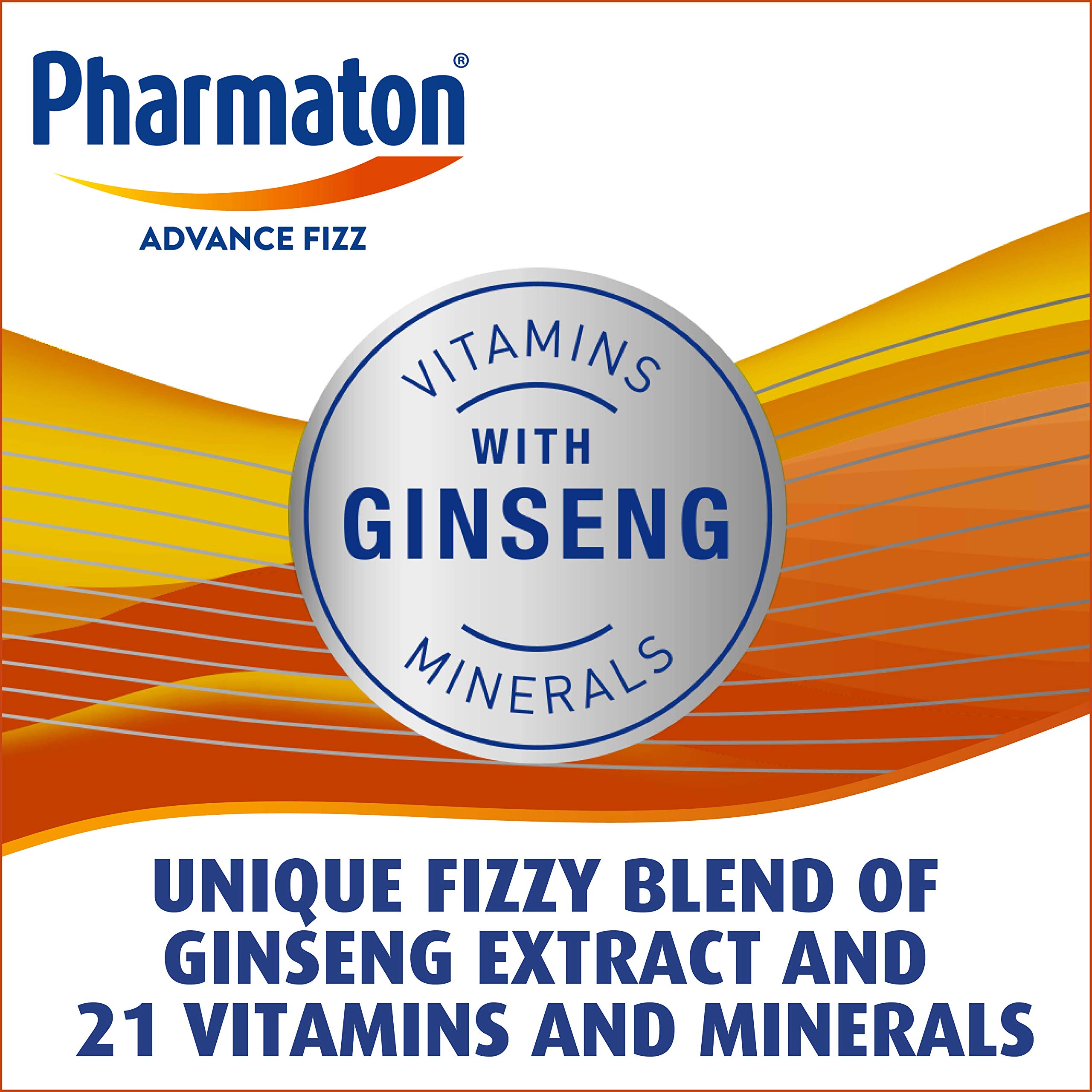 Pharmaton Advance Fizz Multivitamins and Minerals with Ginseng Orange