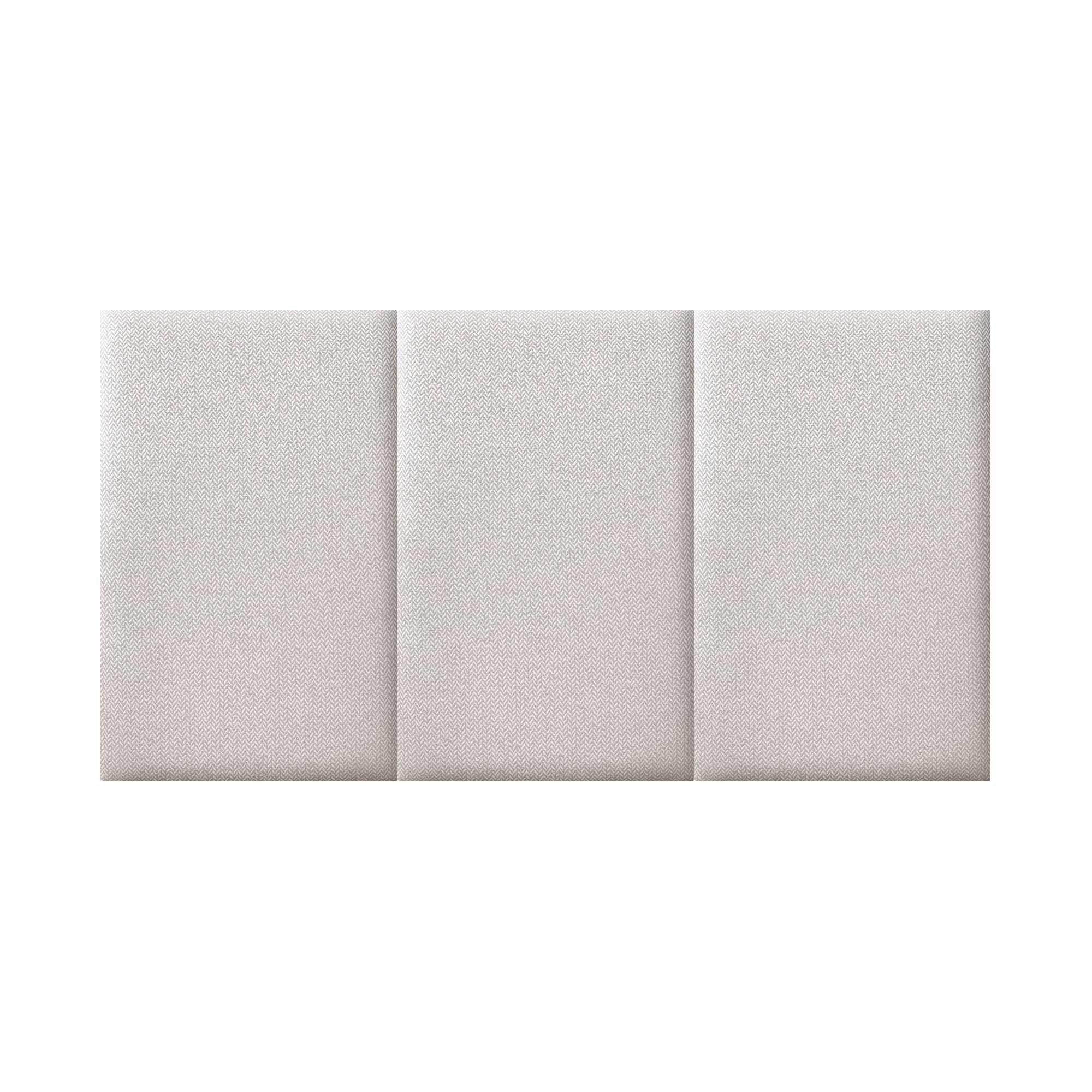 DHOME Cabecero Tapizado en Tejido Luxury Antimanchas Diseño Modular Vertical Autoadhesivo Cabezal Cama Dormitorio Acolchado (Espigas Beige, 100cm, Altura 80cm, x3)