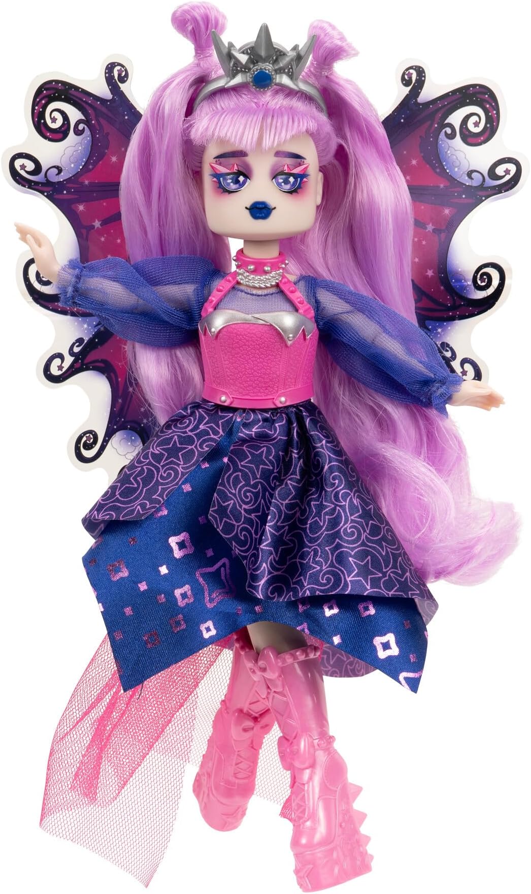 Jazwares Royale High 9-Inch Avrilla the Dark Fairy Fashion Doll - Fairy Journal, Comb, and Virtual Item Code Included - Ages 5+