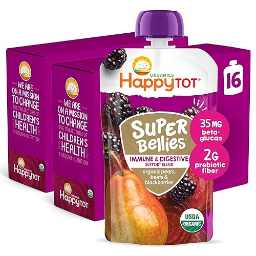Miniatura 6 de Happy Tot Organics Super Bellies - Paquete variado, 4 onzas (paquete de 16)