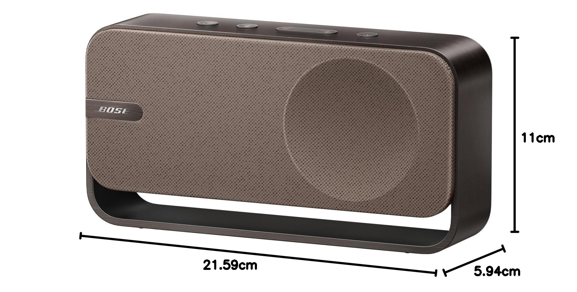 Bose SoundLink Home Lautsprecher, Premium, tragbarer und kabelloser Bluetooth-Regal-Lautsprecher, bis zu 9 Stunden Akkulaufzeit, Warmes Holz