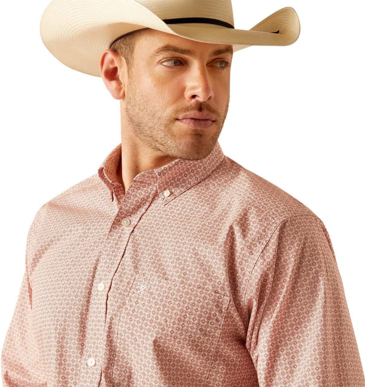 ARIAT Ginger Nut Derrick Men's Classic Fit Collared Long Sleeved Button Down 10048433 - Image 2