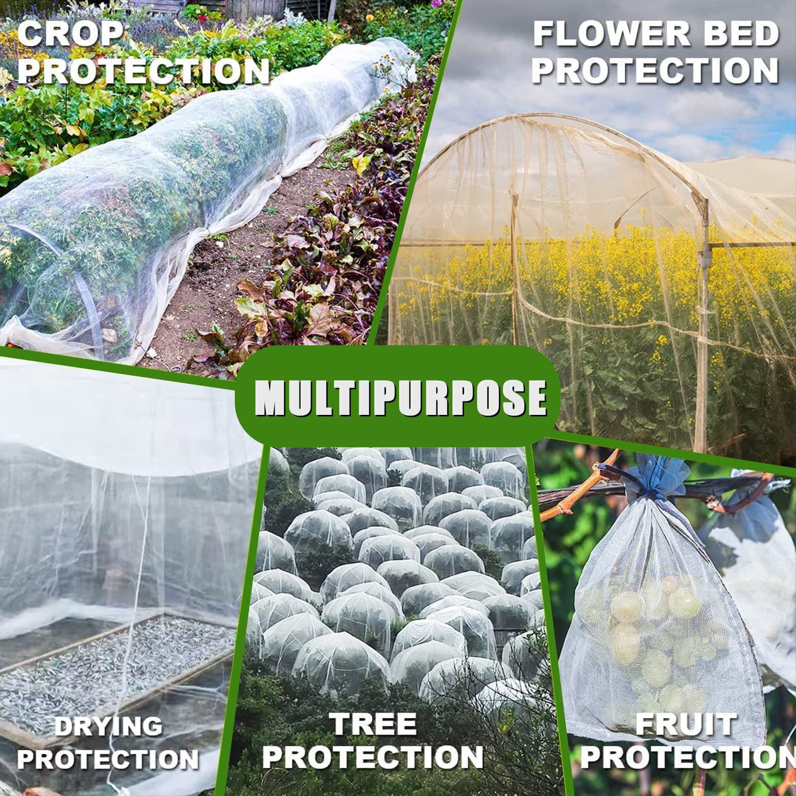 Rete Anti Insetti, Filet de Jardin,10 x 2.5 M Protezione da