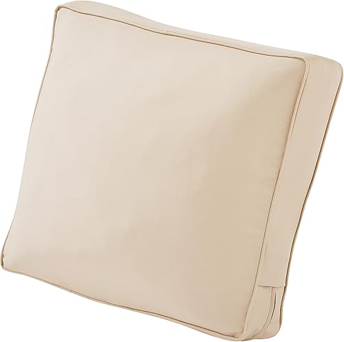 Classic Accessories Montlake FadeSafe FadeSafe - Cojín de respaldo para silla de patio, 19 x 20 x 4 pulgadas, color beige antiguo