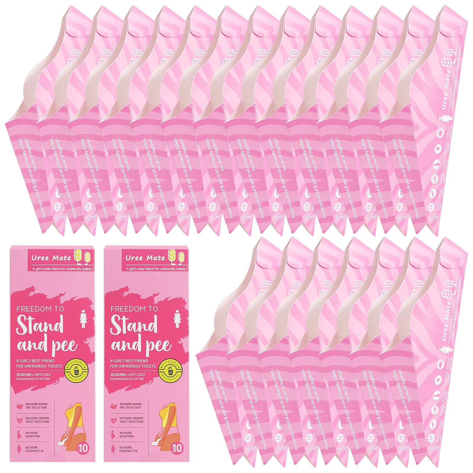 Disposable Female Urinal, Portable Pee Funnel for Travel Camping Outdoor