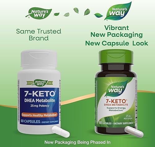 Miniatura 2 de Nature's Way 7-KETO, metabolito DHEA, suplemento de apoyo al metabolismo*, 25 mg de potencia por porción, 60 cápsulas