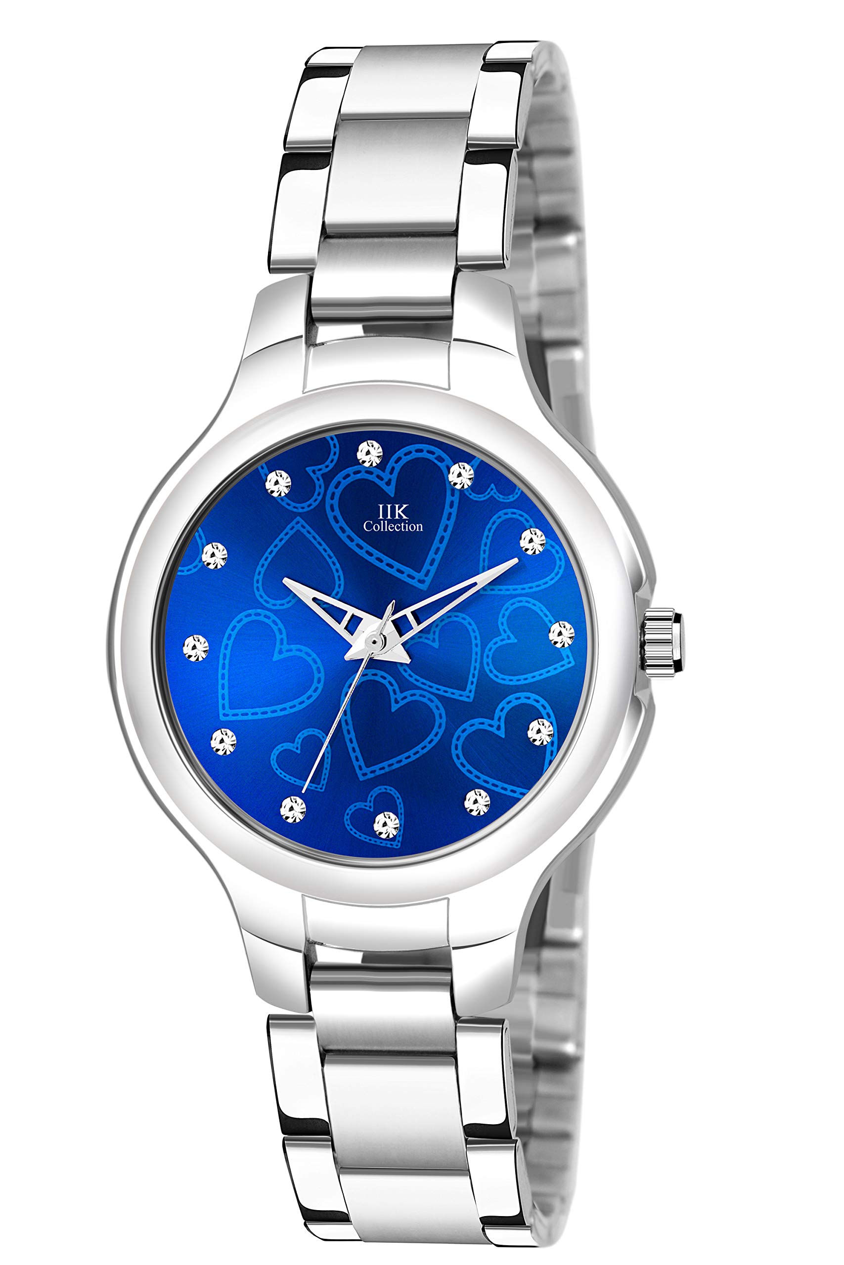 IIK COLLECTION Analogue Blue Dial Silver Bracelet Girls & Womens Wrist Watch (IIK-3020W) (B08QW3BF61) Amazon Price History, Amazon Price Tracker