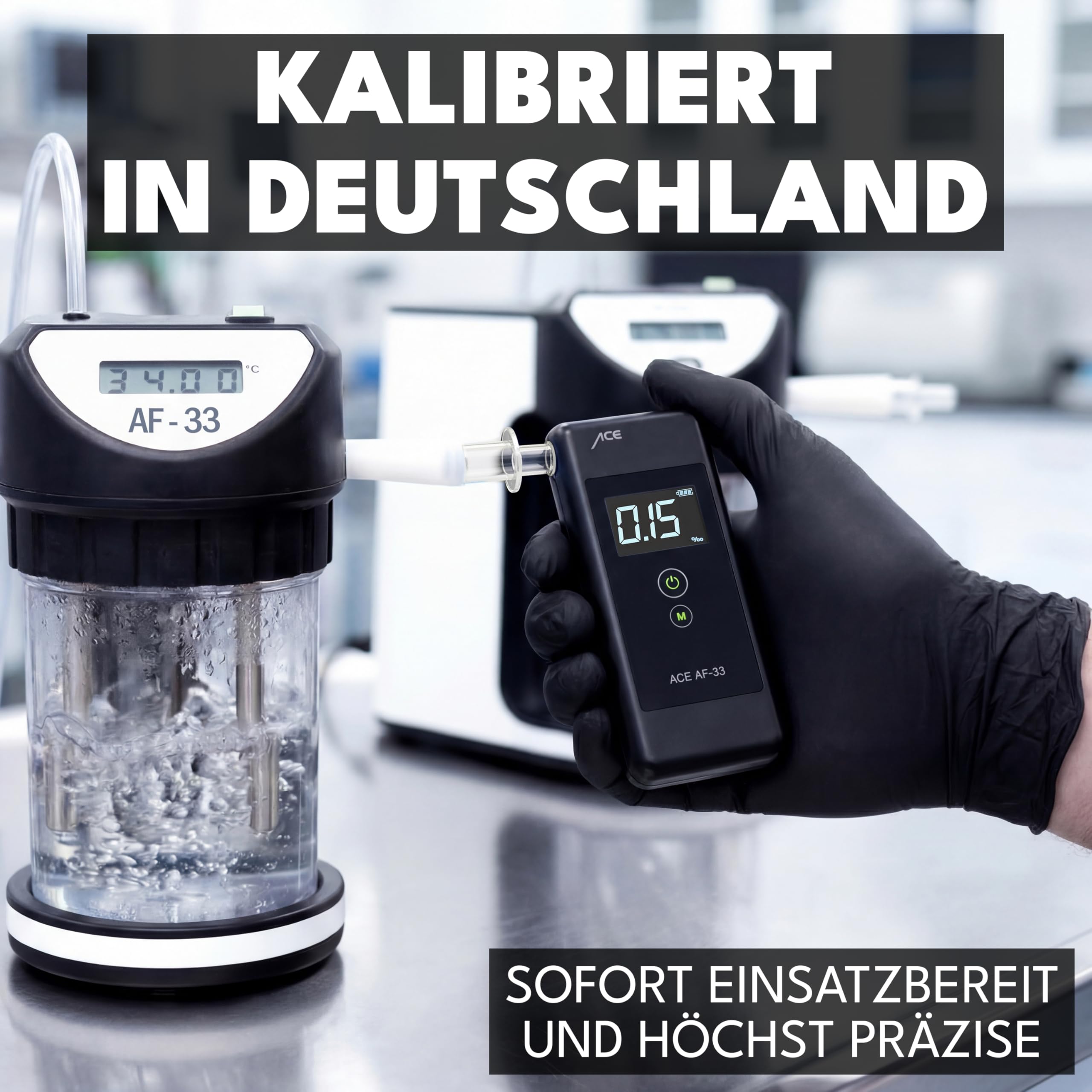 ACE Alcootest AF-33 - l'alcootest no. 1 Selon Auto Bild (comparaison 2023) - alcootest/promilletest précis de la Police